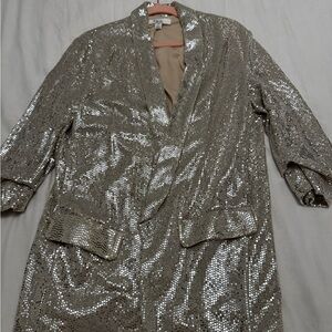 Silver Sequin Blazer